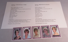 Load image into Gallery viewer, 1961-1997 DIANA PRINCESS OF WALES UNITED KINDOM STRIP OF 5 X 26P STAMPS MNH
